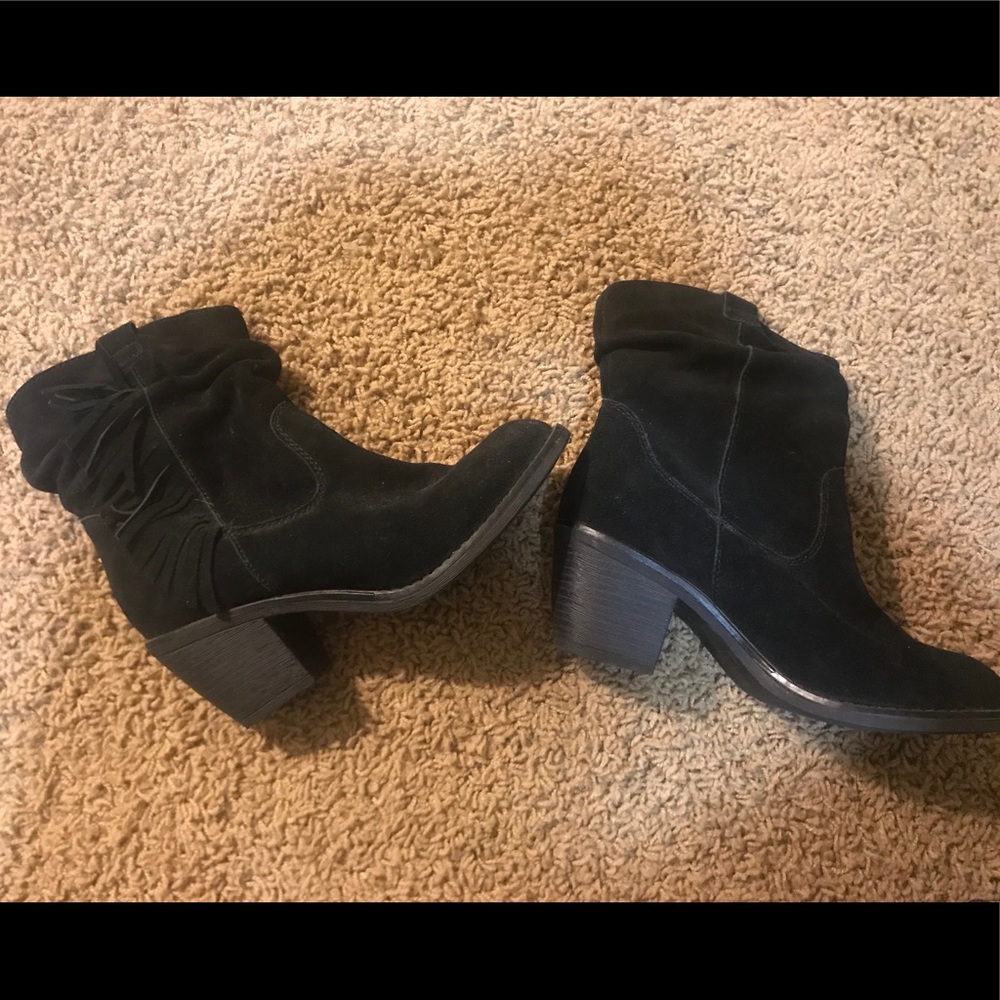 Limelight Black Suede Ankle Boots